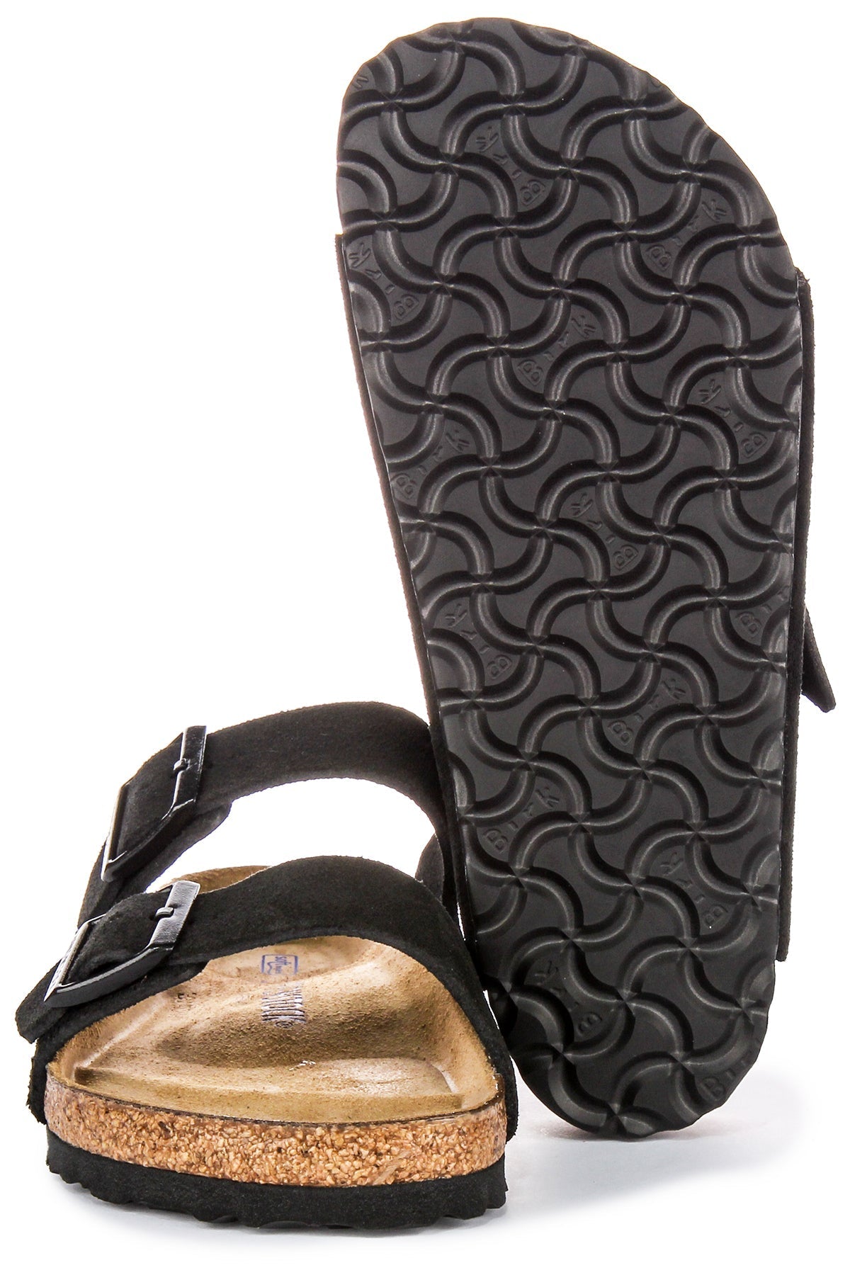 Sandali Birkenstock Arizona | Pelle scamosciata nera - Plantare morbido per uomo e donna
