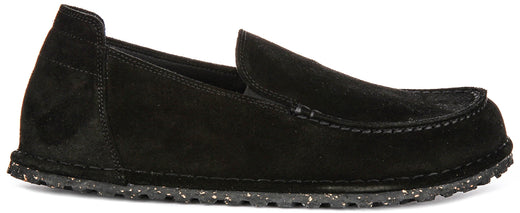 Birkenstock Utti Shoes | Black suede leather for Men and Women - Regular Fit