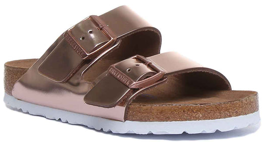 Birkenstock Arizona Sandals | Copper Birko-Flor - Soft Footbed for Women