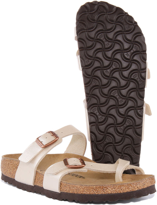 Sandali Birkenstock Mayari | Birko-Flor color crema da donna