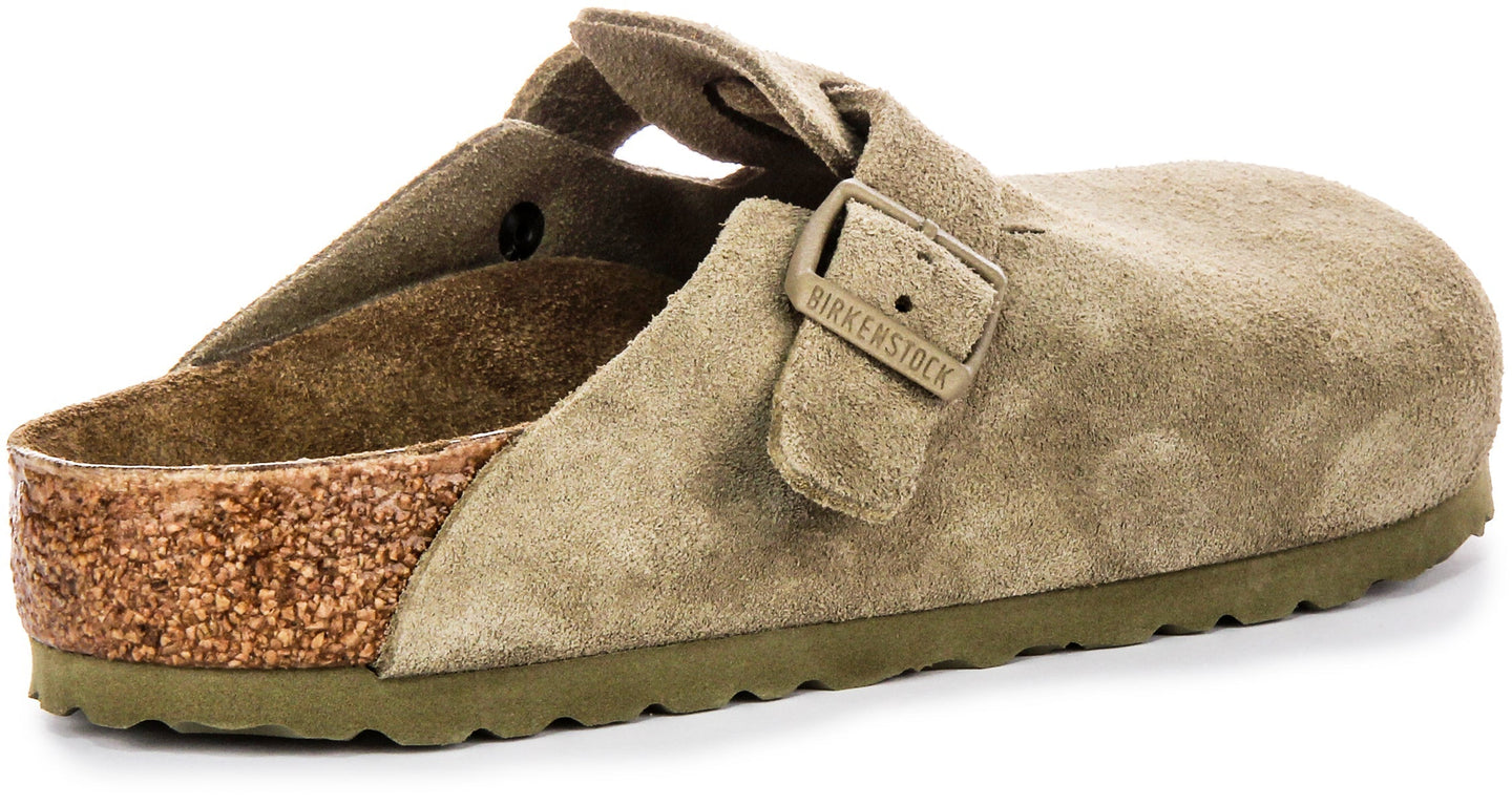 Birkenstock Boston Clogs | Khaki Birko-Flor for Men and Women