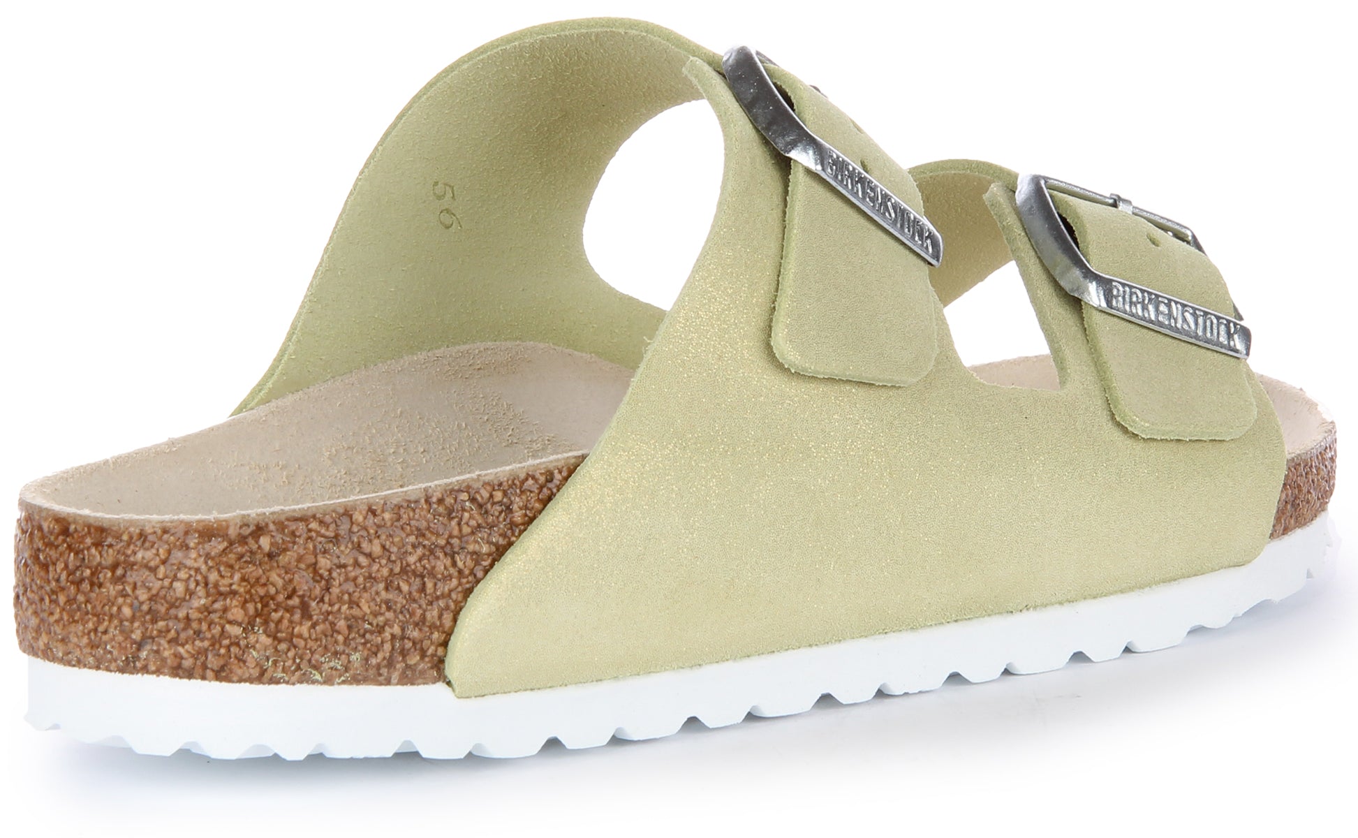 Sandales Birkenstock Arizona | Cuir suédé vert clair pour homme et femme
