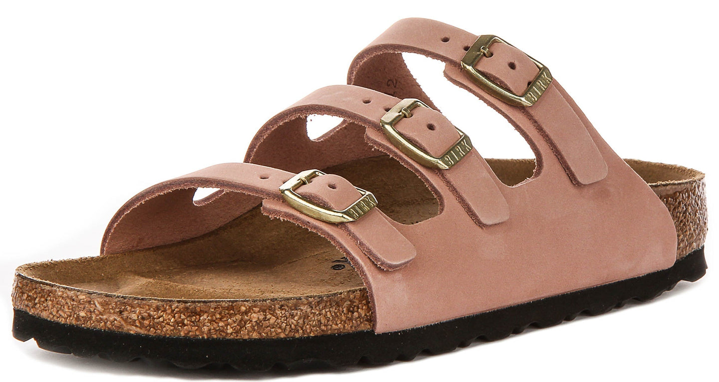 Birkenstock Florida Sandals | Pink signature Birkenstock upper material for Women - Narrow Fit