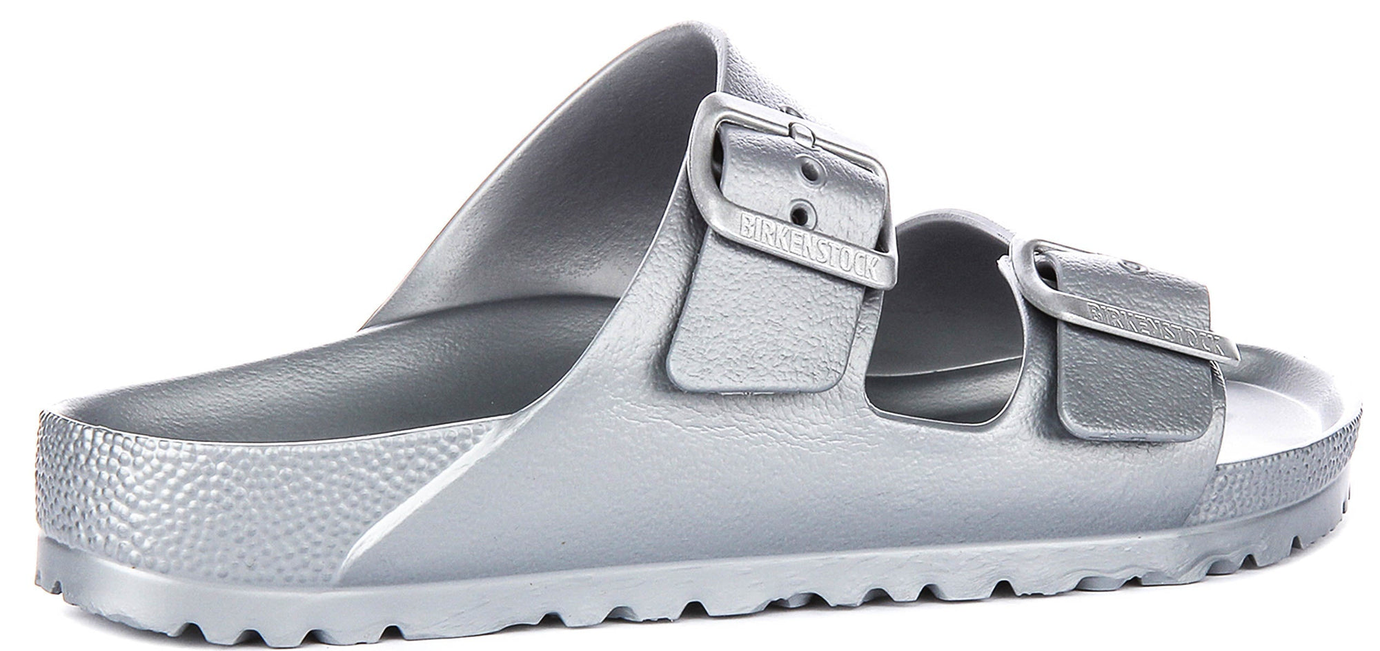 Sandales Birkenstock Arizona | en EVA argenté pour hommes et femmes – largeur étroite