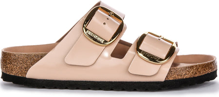 Birkenstock Arizona-sandaler | Beige äkta läder – Big Buckle för kvinnor