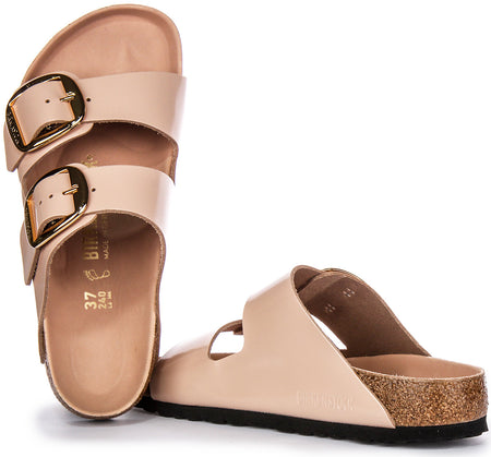 Birkenstock Arizona-sandaler | Beige äkta läder – Big Buckle för kvinnor