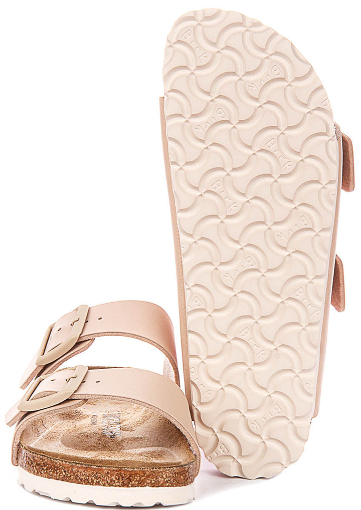 Birkenstock Arizona Sandals | Beige Birko-Flor for Women - Narrow Fit