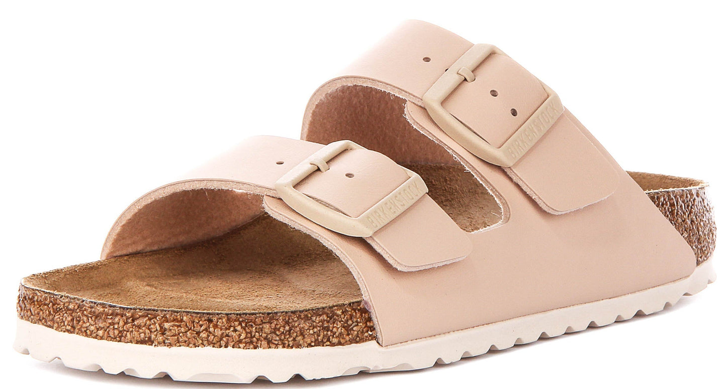 Birkenstock Arizona sandalen | Beige Birko-Flor voor dames - Smalle pasvorm