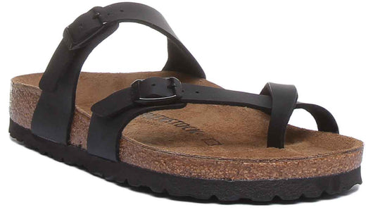Birkenstock Mayari sandalen | zwart Birko-Flor - metallic afwerking voor dames