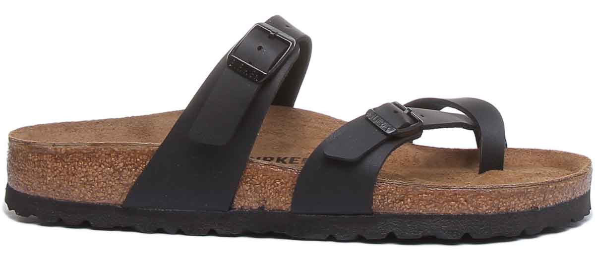 Birkenstock Mayari sandalen | zwart Birko-Flor - metallic afwerking voor dames