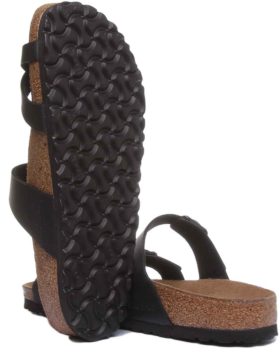 Birkenstock Mayari sandalen | zwart Birko-Flor - metallic afwerking voor dames
