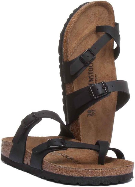 Birkenstock Mayari sandalen | zwart Birko-Flor - metallic afwerking voor dames