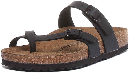 Birkenstock Mayari sandalen | zwart Birko-Flor - metallic afwerking voor dames