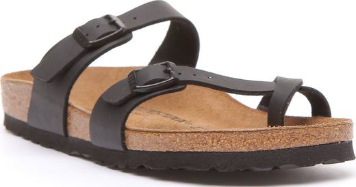 Birkenstock Mayari sandalen | zwart nubuckleer voor dames