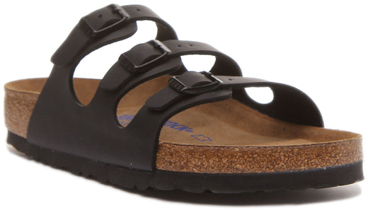 Sandali Birkenstock Florida | Birko-Flor nero da donna