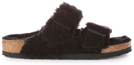 Sandali Birkenstock Arizona | Vera pelle nera - Finitura bicolore da donna