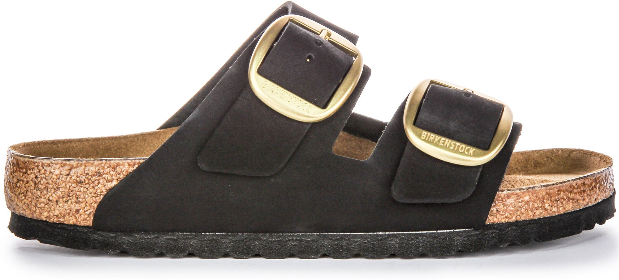 Birkenstock Arizona-sandaler | Svart mockaläder – Big Buckle för kvinnor