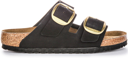 Birkenstock Arizona-sandaler | Svart mockaläder – Big Buckle för kvinnor