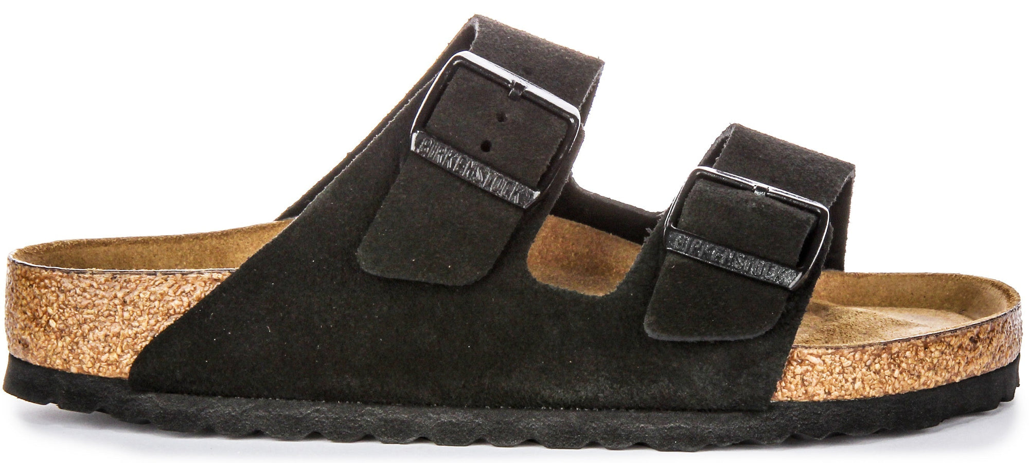 Sandali Birkenstock Arizona | Pelle scamosciata nera - Plantare morbido per uomo e donna
