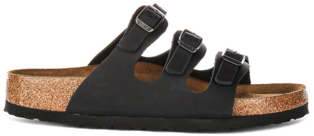 Birkenstock Florida sandali | Pelle scamosciata nera da donna