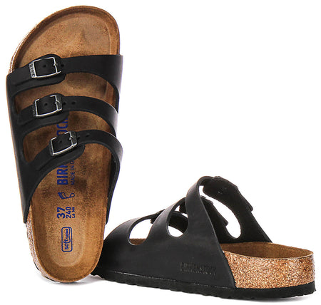Birkenstock Florida sandali | Pelle scamosciata nera da donna