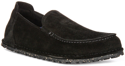 Birkenstock Utti-schoenen | zwart suèdeleer voor heren en dames - normale pasvorm