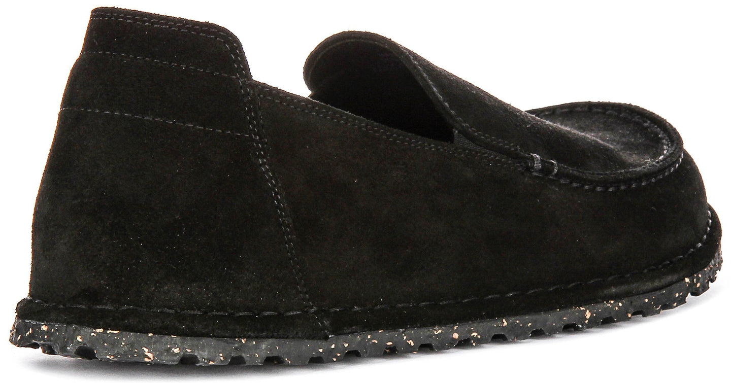 Birkenstock Utti-schoenen | zwart suèdeleer voor heren en dames - normale pasvorm