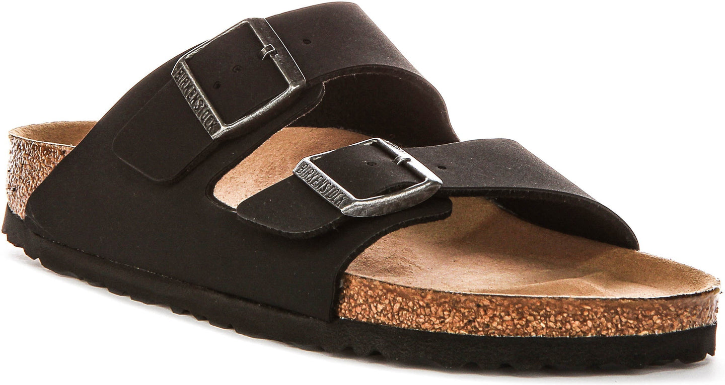 Birkenstock Arizona-sandalen | zwart Birko-Flor – vegan-vriendelijk voor heren en dames – smalle pasvorm
