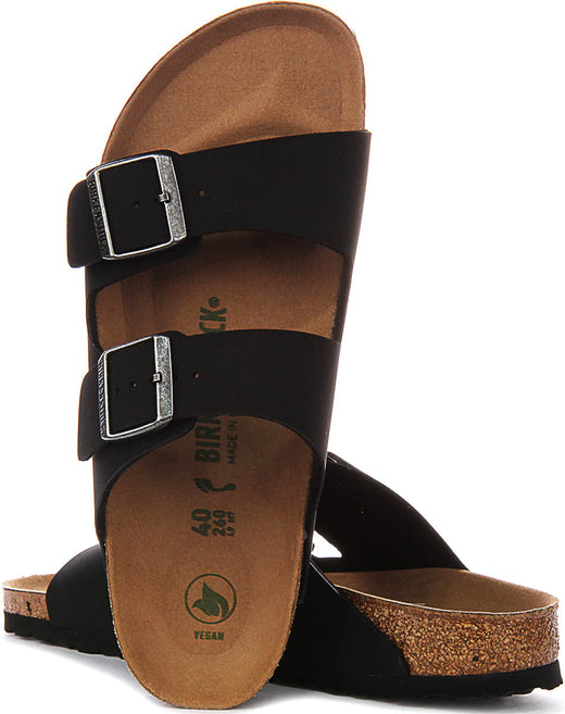 Birkenstock Arizona-sandalen | zwart Birko-Flor – vegan-vriendelijk voor heren en dames – smalle pasvorm