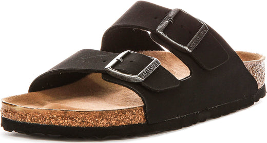 Birkenstock Arizona-sandalen | zwart Birko-Flor – vegan-vriendelijk voor heren en dames – smalle pasvorm