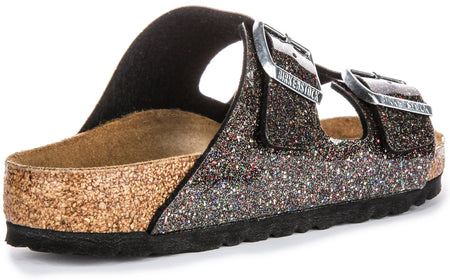 Birkenstock Arizona Sandals | Black Birko-Flor - Multi-Tone for Kids