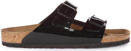Sandali Birkenstock Arizona | Birko-Flor nero verniciato da uomo e donna