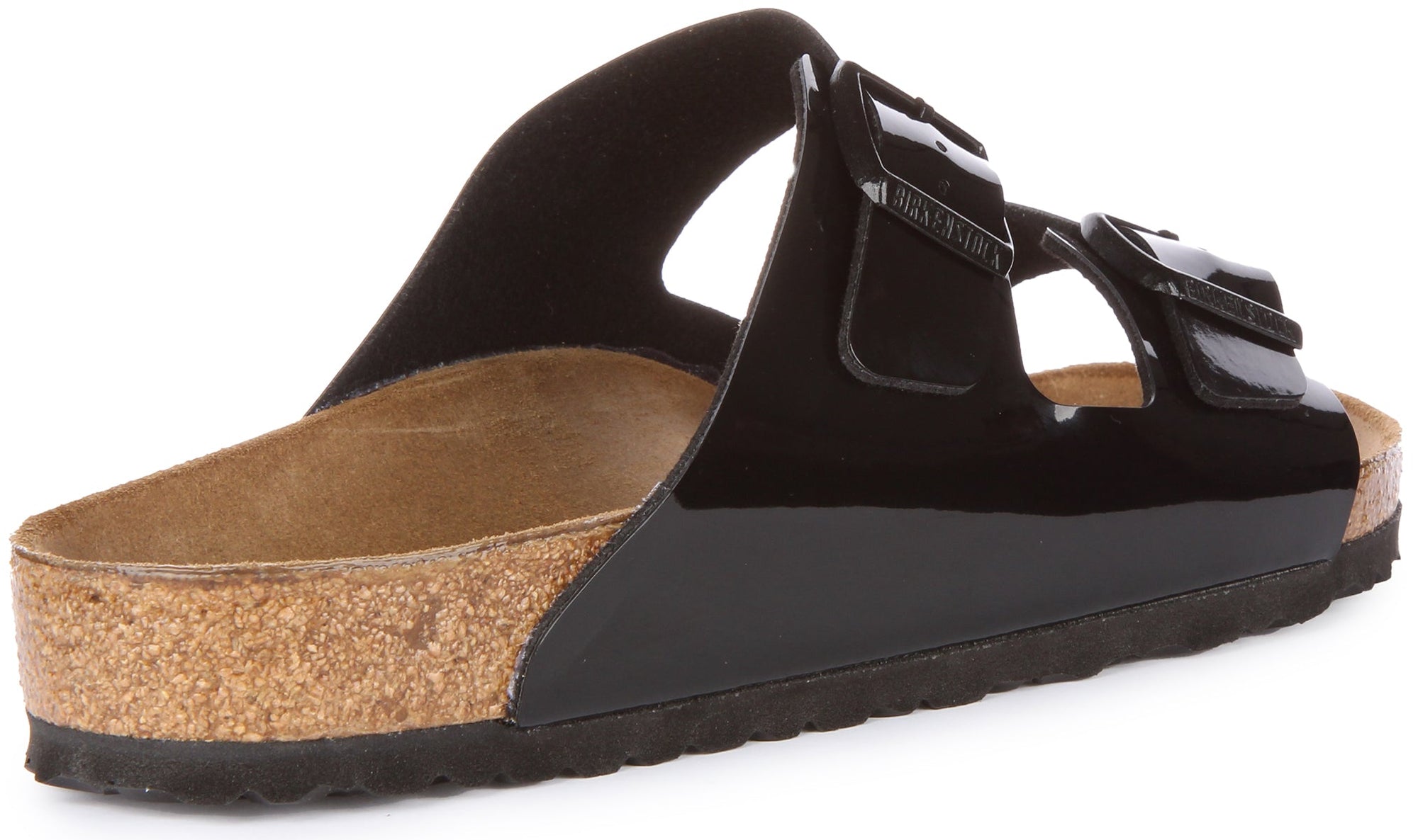 Birkenstock Arizona-sandalen | lakzwarte Birko-Flor voor dames