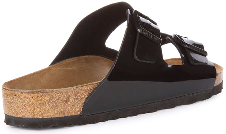 Birkenstock Arizona-sandalen | lakzwarte Birko-Flor voor dames
