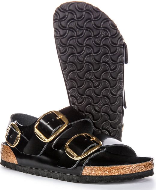 Birkenstock Milano Sandals | Black patent-finish leather for Women