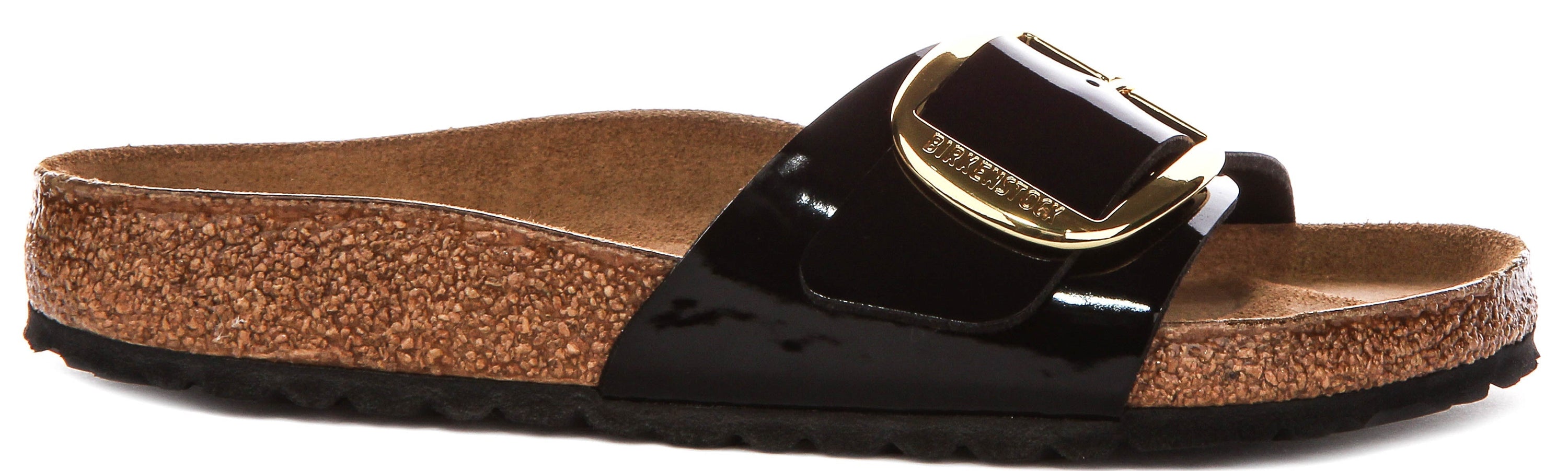 Birkenstock Madrid sandalen | Zwart lakleer - Big Buckle voor dames - Normale pasvorm