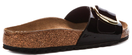 Birkenstock Madrid sandalen | Zwart lakleer - Big Buckle voor dames - Normale pasvorm