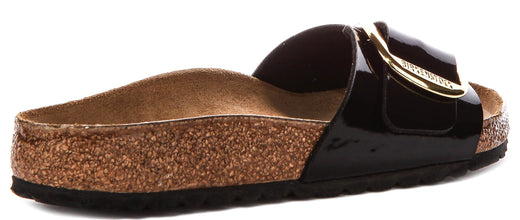 Birkenstock Madrid sandalen | Zwart lakleer - Big Buckle voor dames - Normale pasvorm