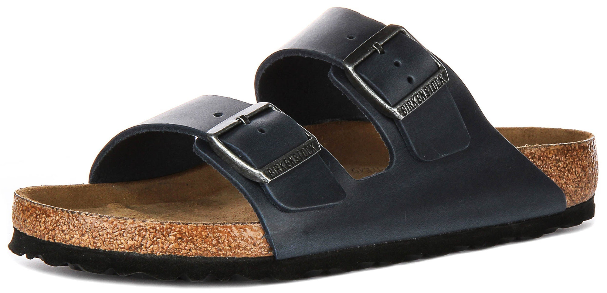 Sandalias Birkenstock Arizona | Piel auténtica azul - plantilla Soft Footbed para hombre y mujer - Ajuste regular