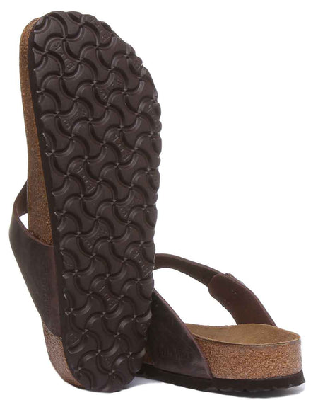 Birkenstock Gizeh sandalen | bruin echt leer voor dames