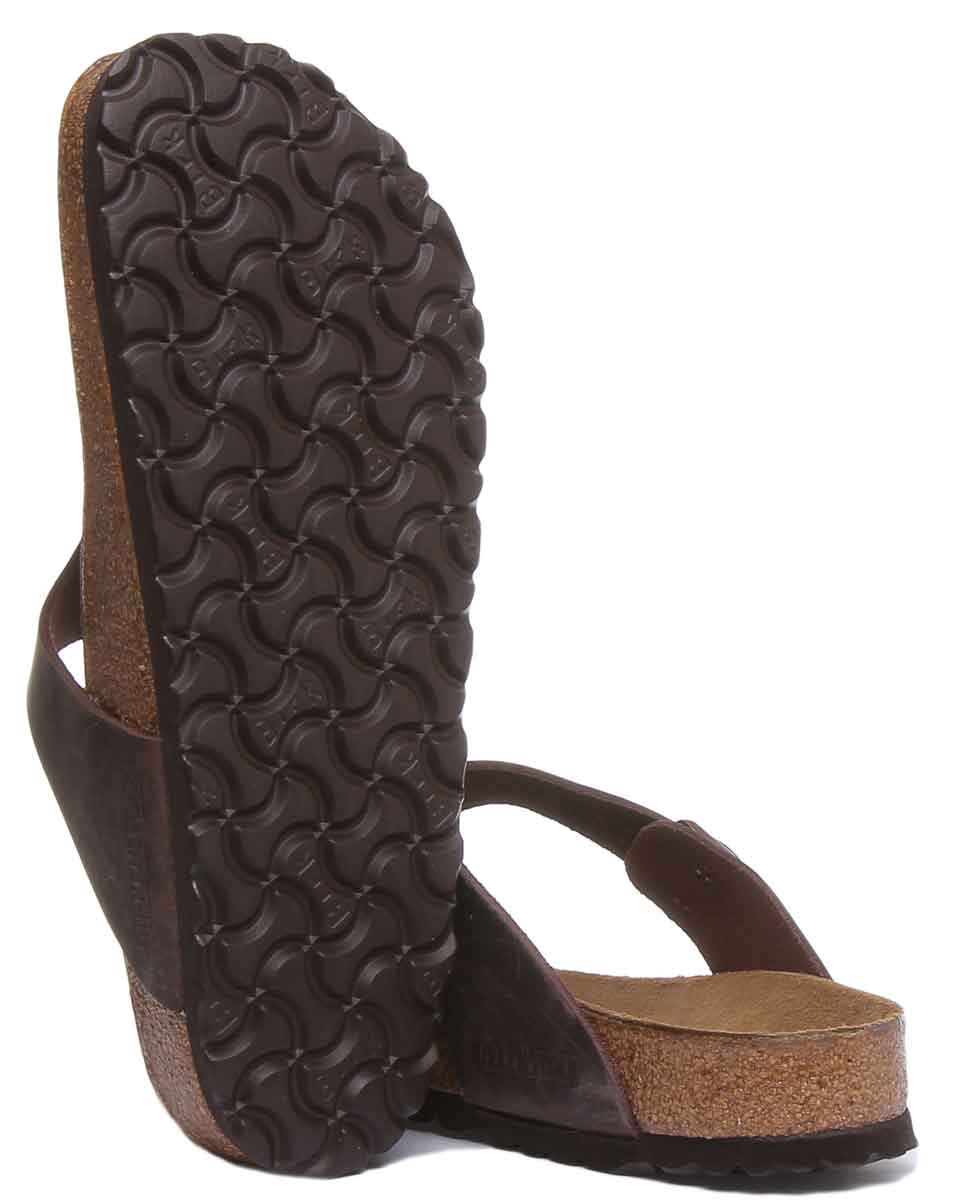 Birkenstock Gizeh sandalen | bruin echt leer voor dames