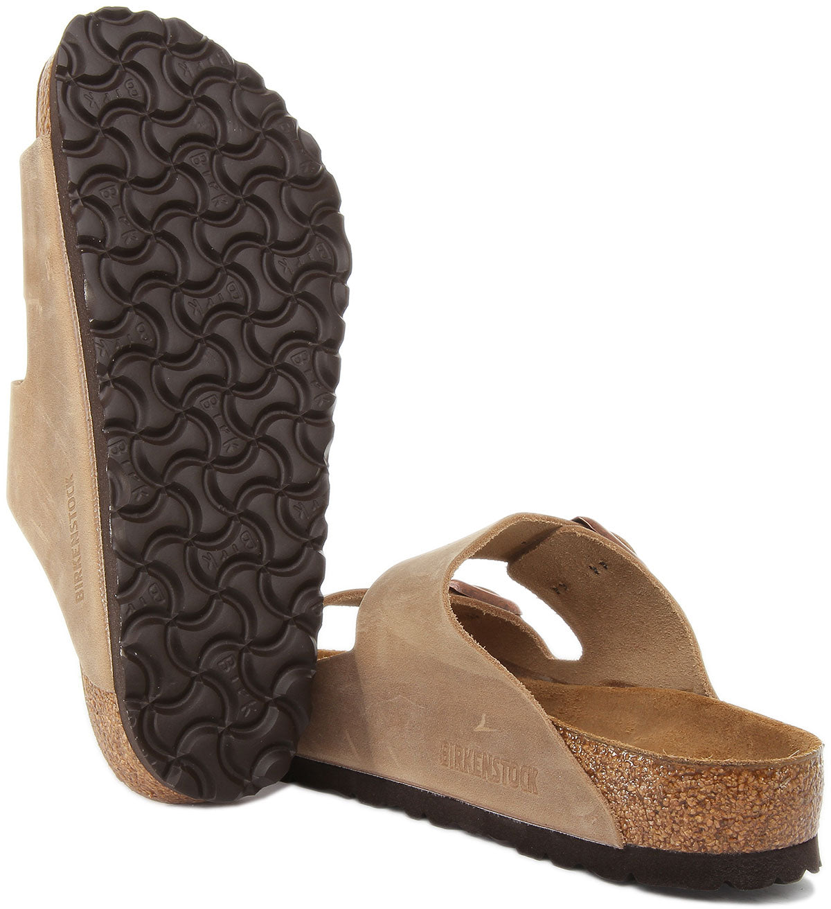 Sandales Birkenstock Arizona | cuir nubuck marron pour femmes