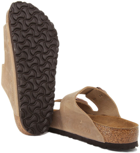 Sandales Birkenstock Arizona | cuir nubuck marron pour femmes