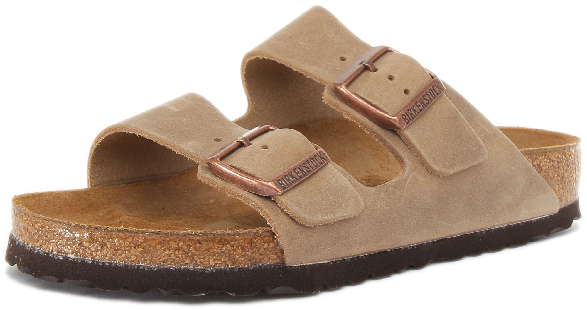 Sandales Birkenstock Arizona | cuir nubuck marron pour femmes