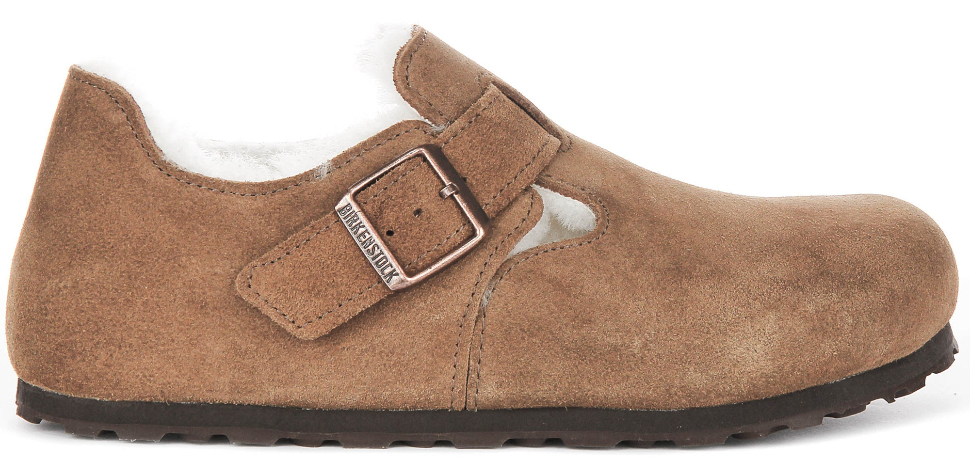 Zoccoli Birkenstock London | Pelle scamosciata marrone per donna