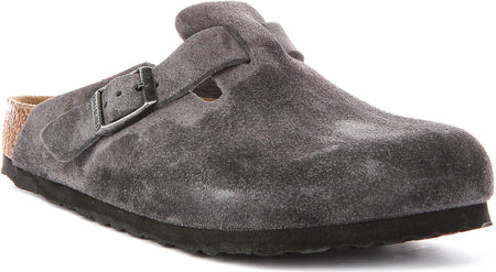Birkenstock Boston Clogs | Charcoal Birko-Flor for Men and Women - Regular Fit