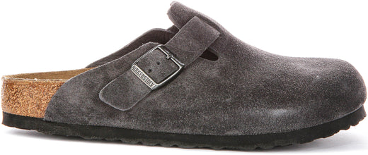 Birkenstock Boston klompen | Antraciet Birko-Flor voor heren en dames - Normale pasvorm