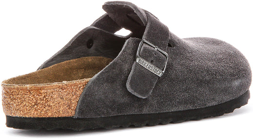 Birkenstock Boston klompen | Antraciet Birko-Flor voor heren en dames - Normale pasvorm