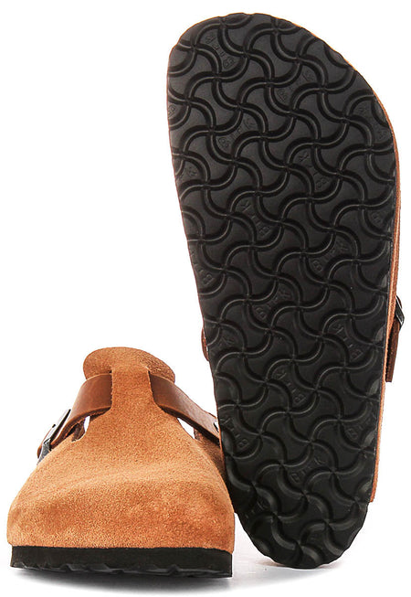 Birkenstock Boston-träskor | cognacsfärgad Birko-Flor för män och kvinnor