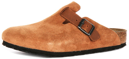 Birkenstock Boston-träskor | cognacsfärgad Birko-Flor för män och kvinnor